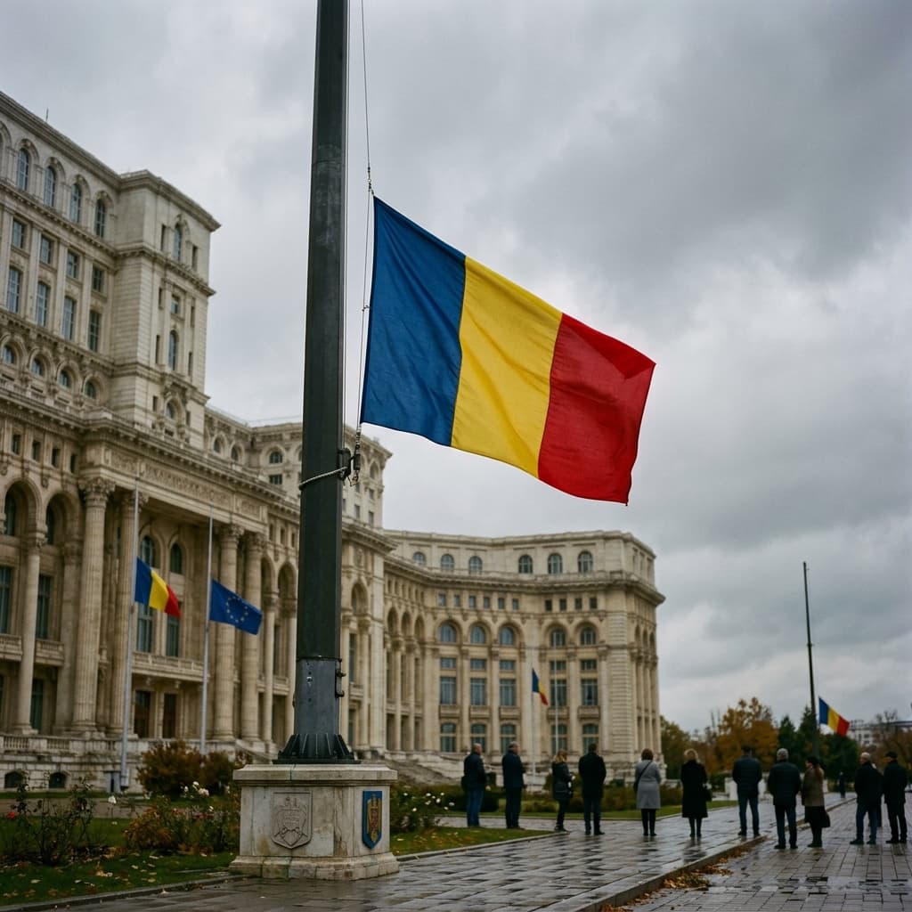Cum se arborează drapelul României în semn de doliu național: Protocol și reguli clare