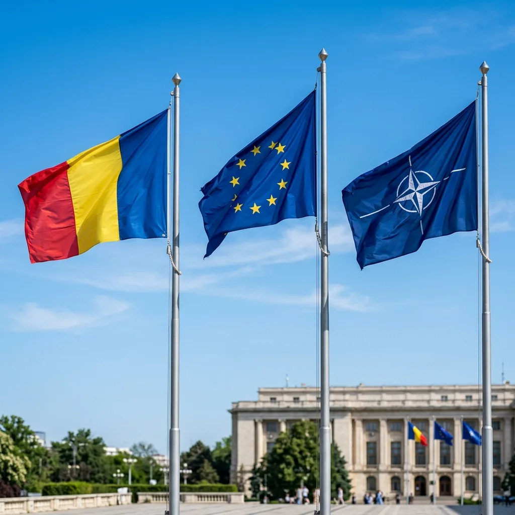 Imagine reprezentativă pentru articolul „Ghid Complet: Ordinea și regulile de arborare a Drapelului României și UE”