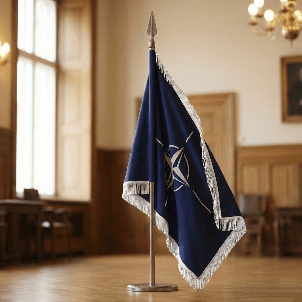 Drapel NATO cu Franjuri (Protocolar)