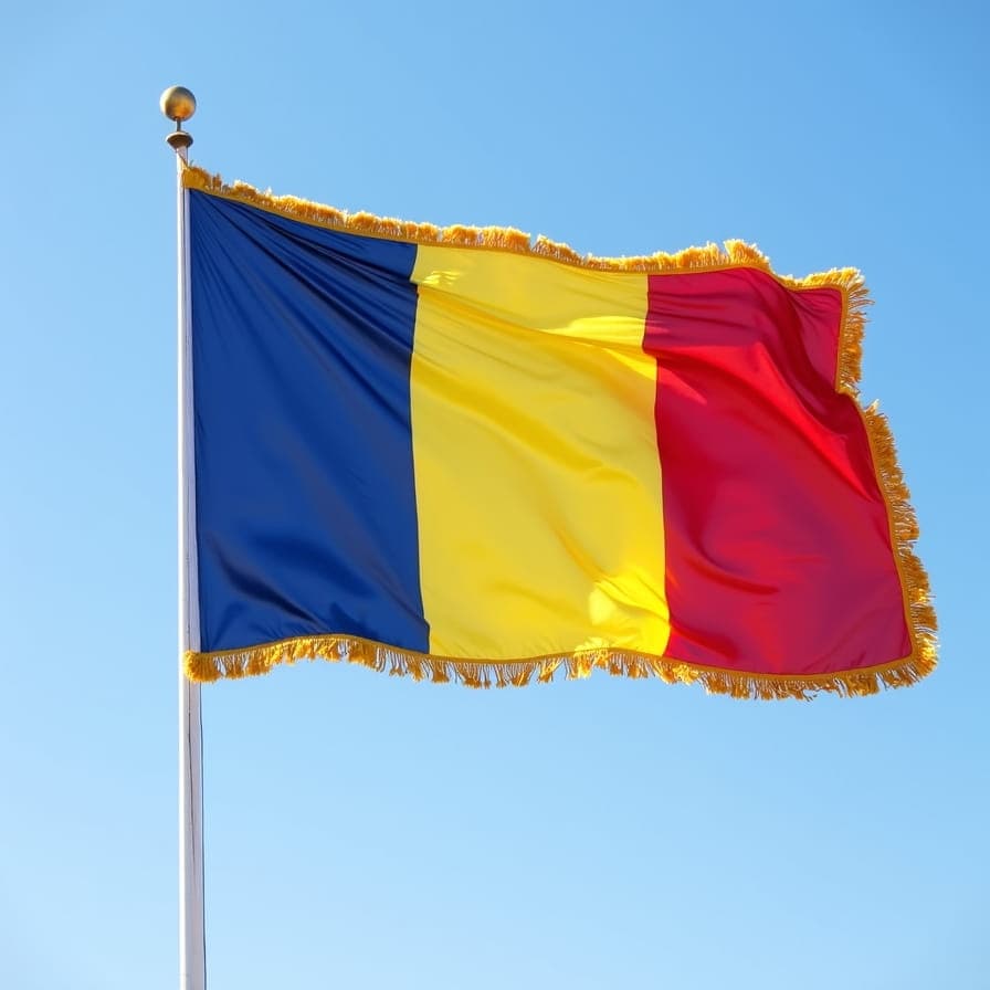 Drapel România cu Franjuri (Protocolar)
